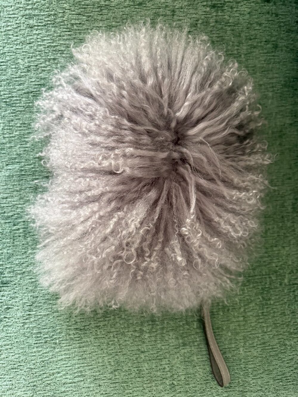 Patricia Nash Gray Genuine Fur & Leather Wristlet Clutch Rare LIKE NEW